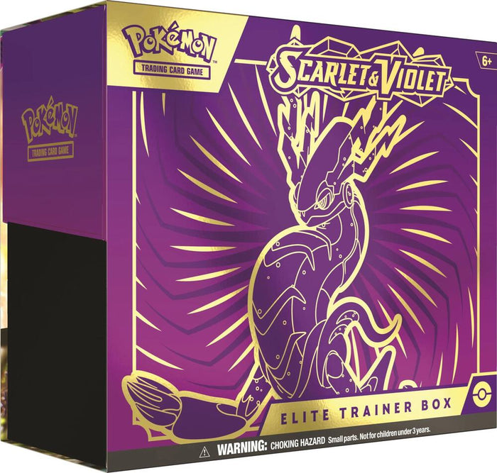 Pokémon TCG Scarlet & Violet Elite Trainer Box Miraidon – 9 Booster Packs, Promo Card, Accessories
