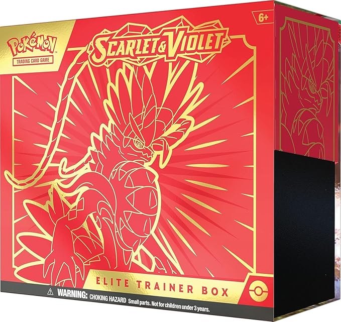 Pokémon TCG Scarlet & Violet Elite Trainer Box – Miraidon Purple or Koraidon Red (Random Color)