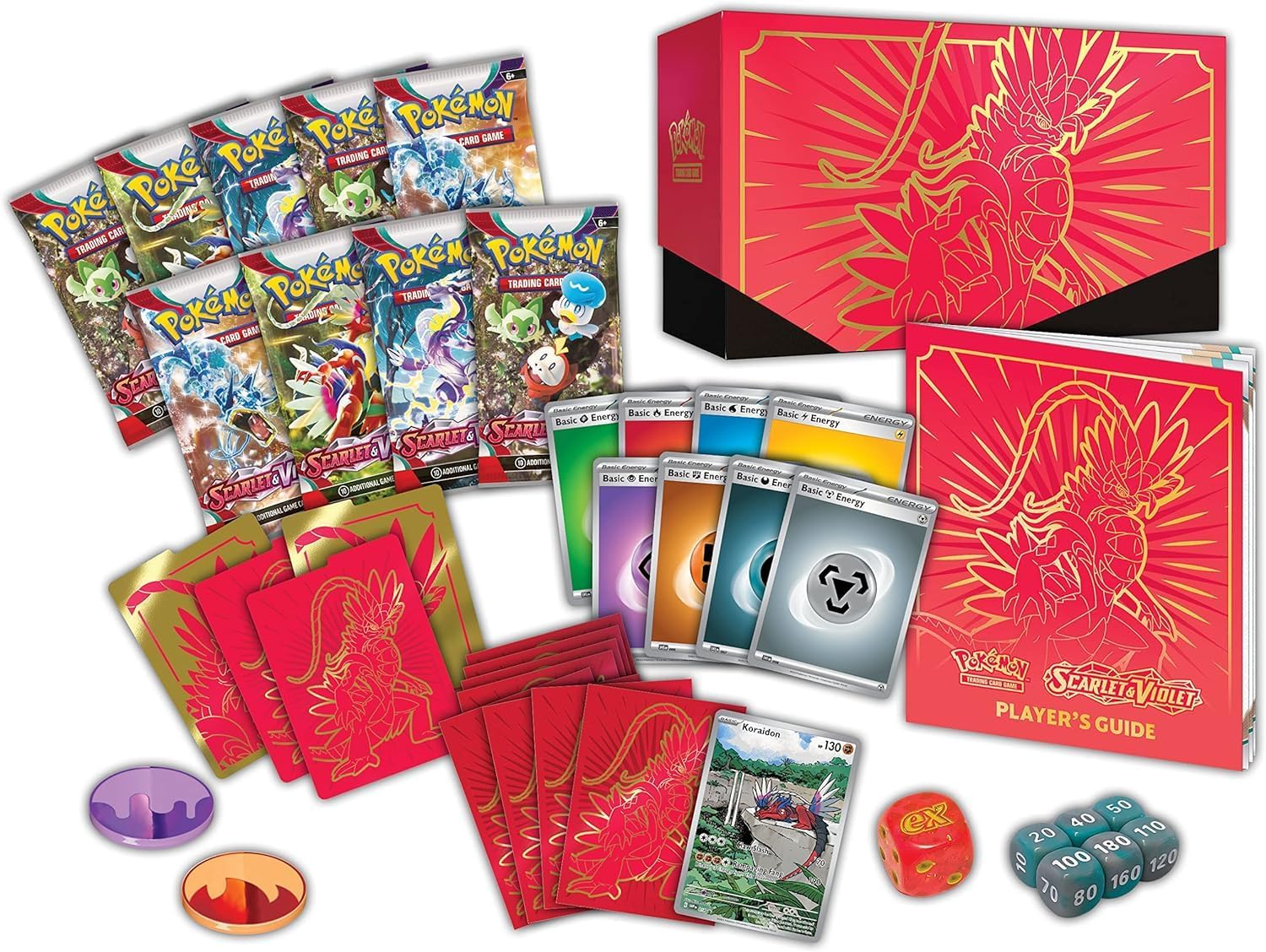 Pokémon TCG Scarlet & Violet Elite Trainer Box – Miraidon Purple or Koraidon Red (Random Color)