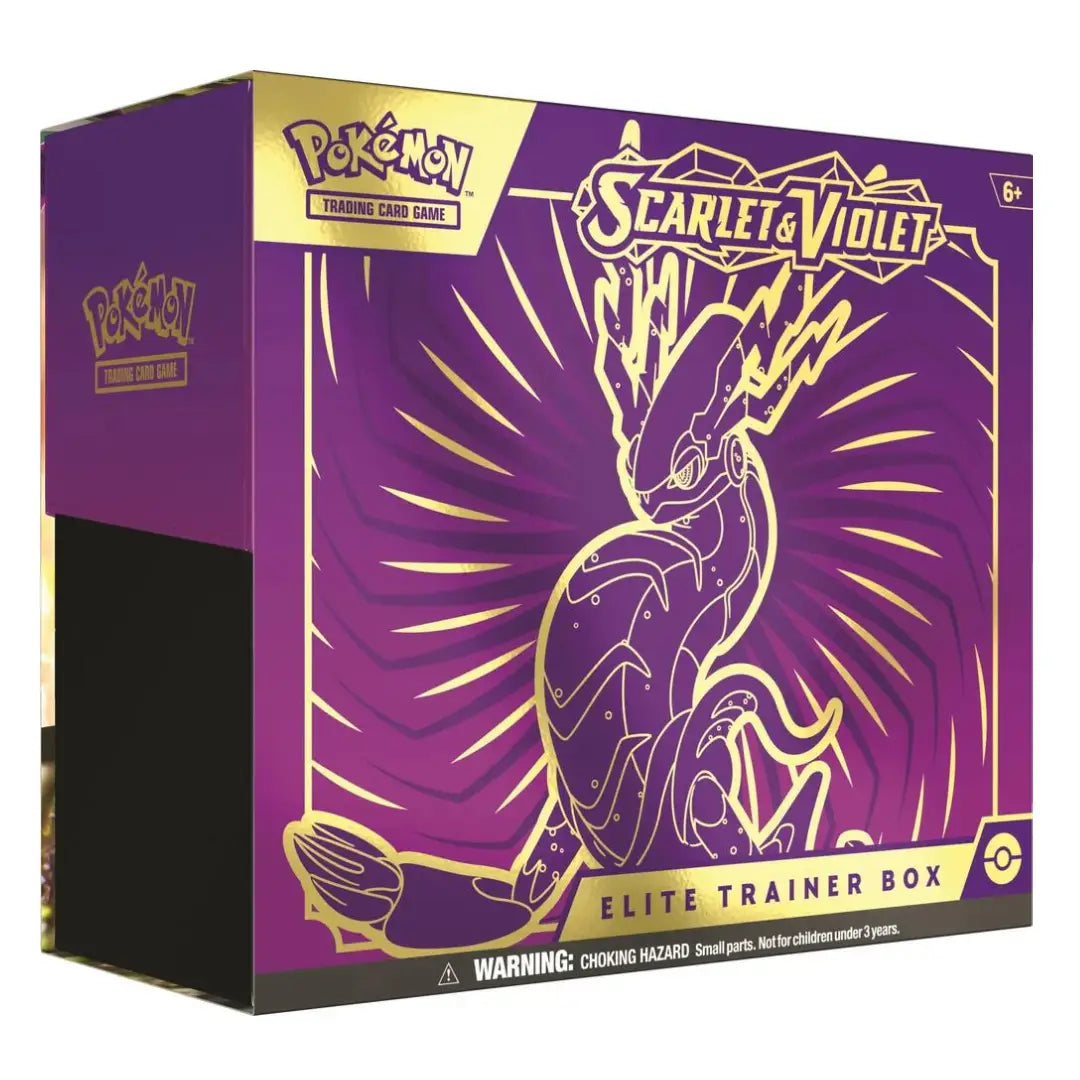 Pokémon TCG Scarlet & Violet Elite Trainer Box Miraidon – 9 Booster Packs, Promo Card, Accessories