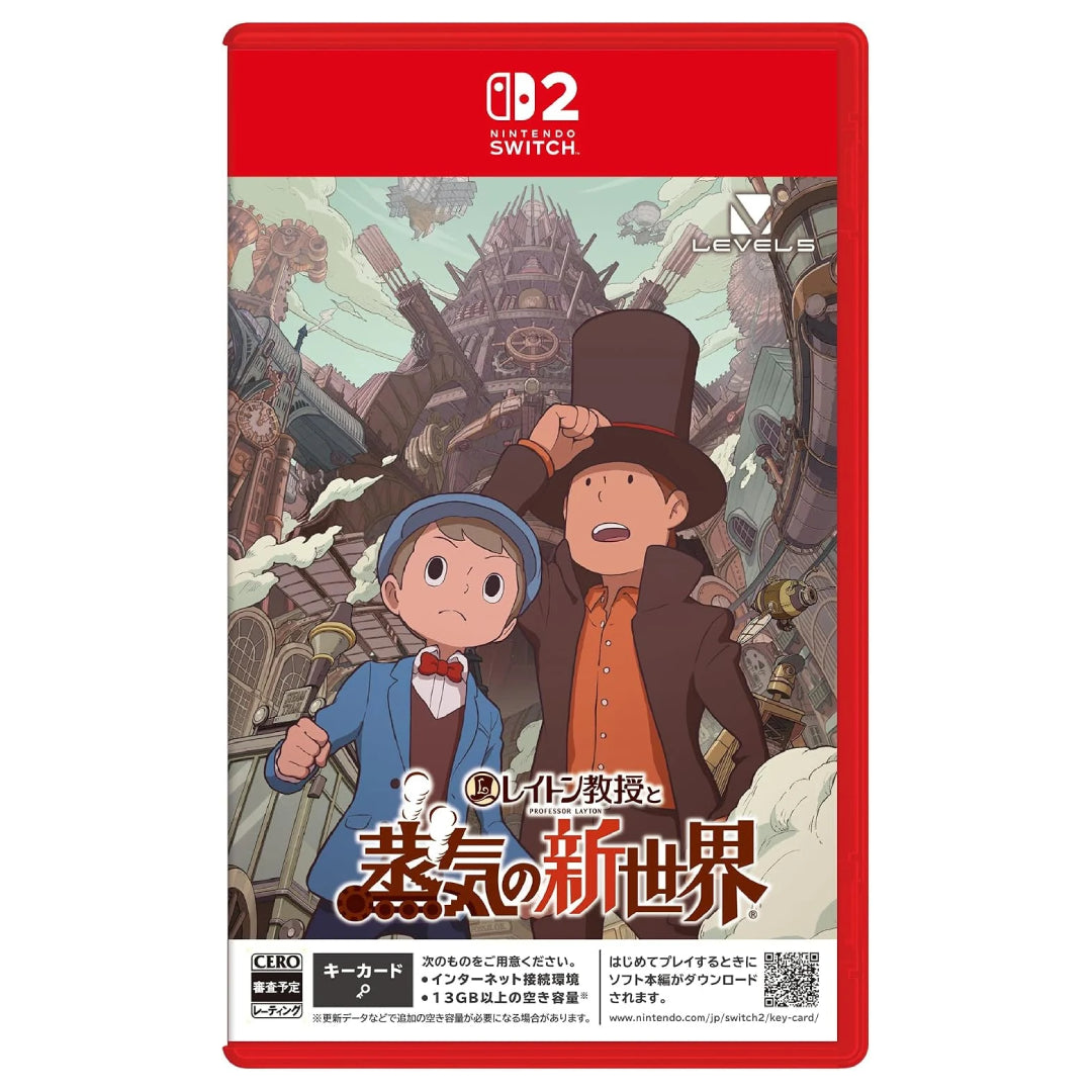 Professor Layton and The New World of Steam [Game-Key Card] (JPN Import - Multi-Language) - Switch 2