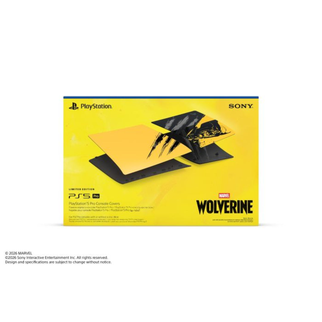 Sony PlayStation 5 Pro Wolverine Battle Yellow Console Cover