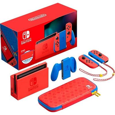 Nintendo Switch V2 – Mario Red & Blue Edition (US)