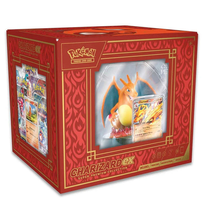 Pokémon TCG Charizard ex Super Premium Collection – Promo Cards, Figure, and 10 Booster Packs